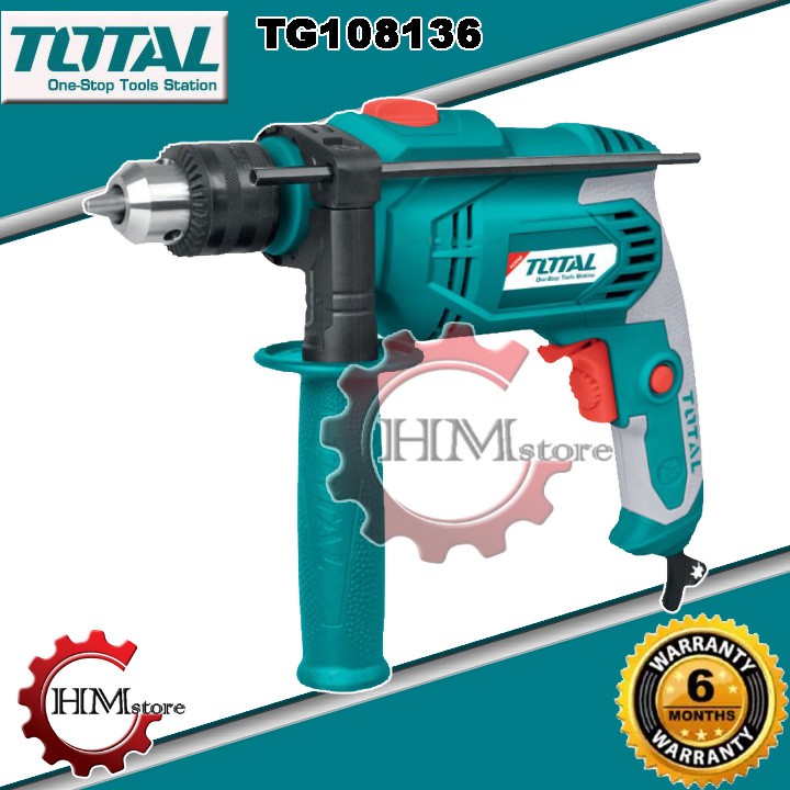 [Chính hãng] Máy khoan búa cầm tay TOTAL TG108136- Máy khoan búa 13mm 650w BH 6 tháng