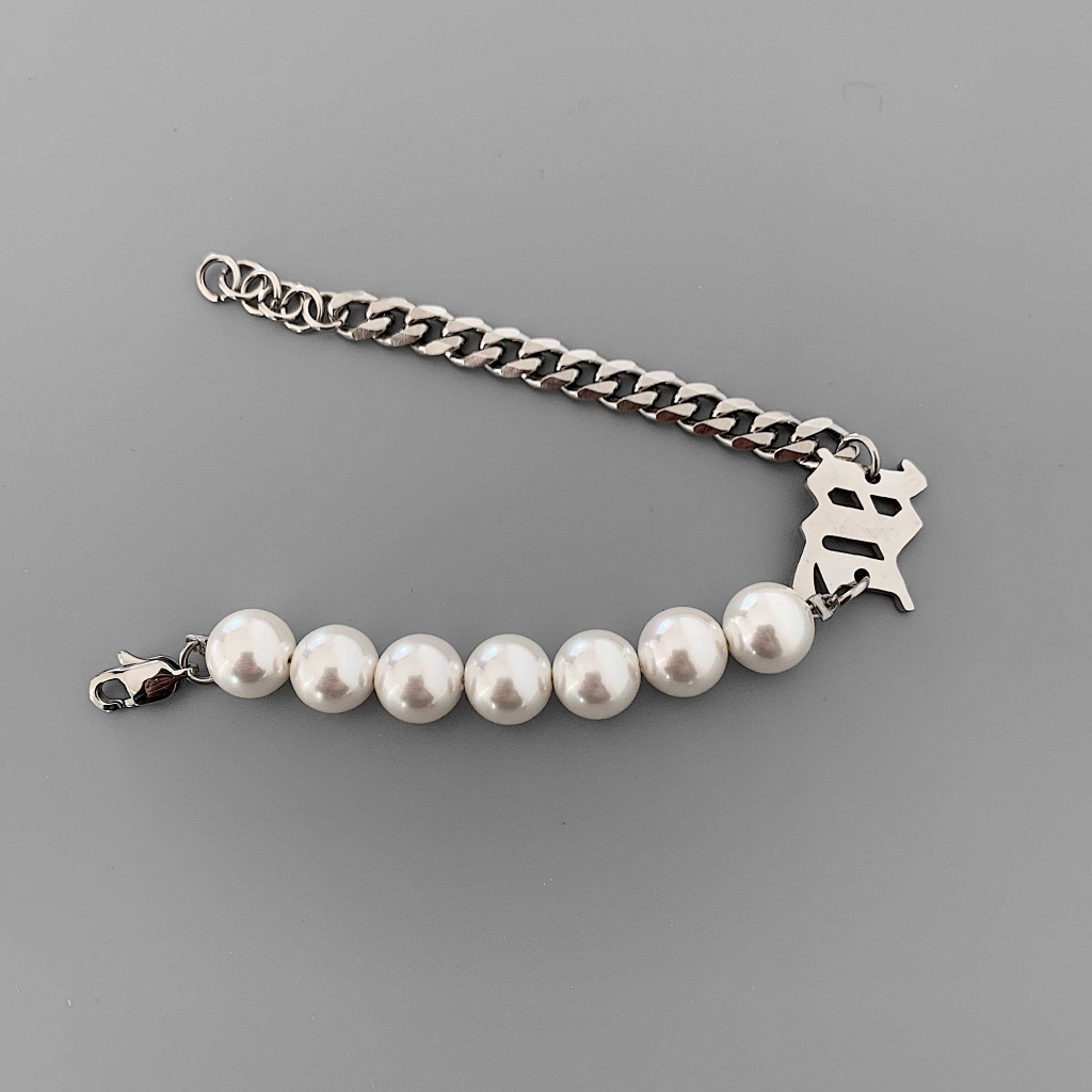Fashion ins pearl stitching chain bracelet bracelet