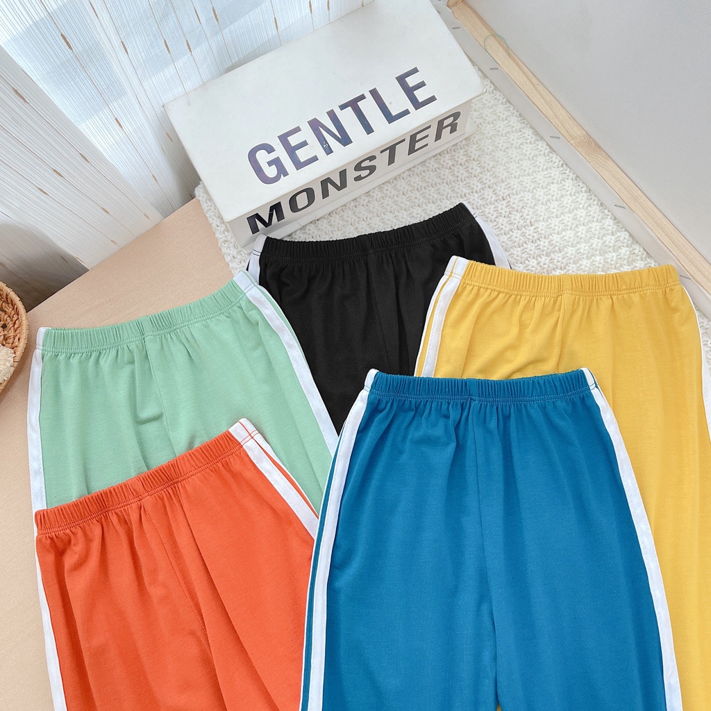 [SALE] Quần Thun Lạnh Sọc Bé Trai, Bé Gái Minky Mom Dáng Thể Thao, Quần Dài Cho Bé Mặc Đi Học MKMQTD2201