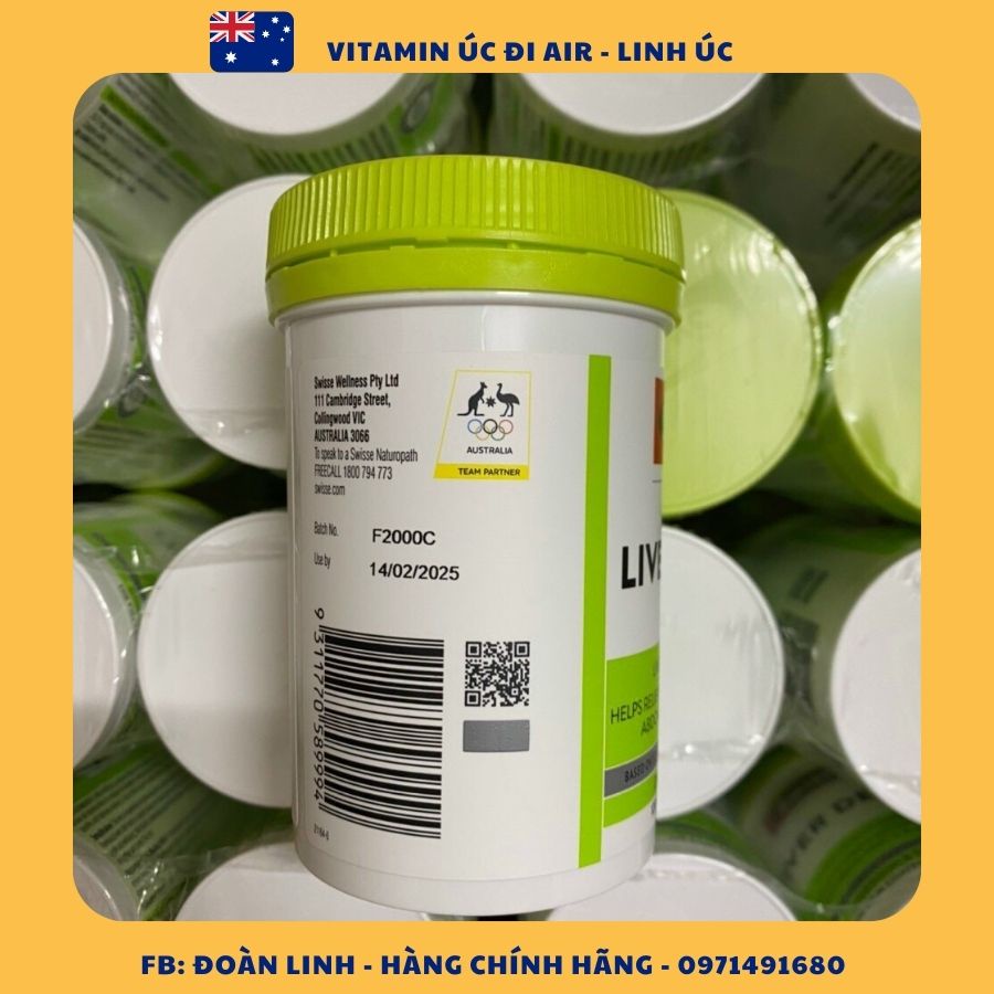 Viên Thải độc gan Liver Detox Swisse Úc,Hàng chuẩn Úc Đi Air,Thải Độc Mát Gan Úc