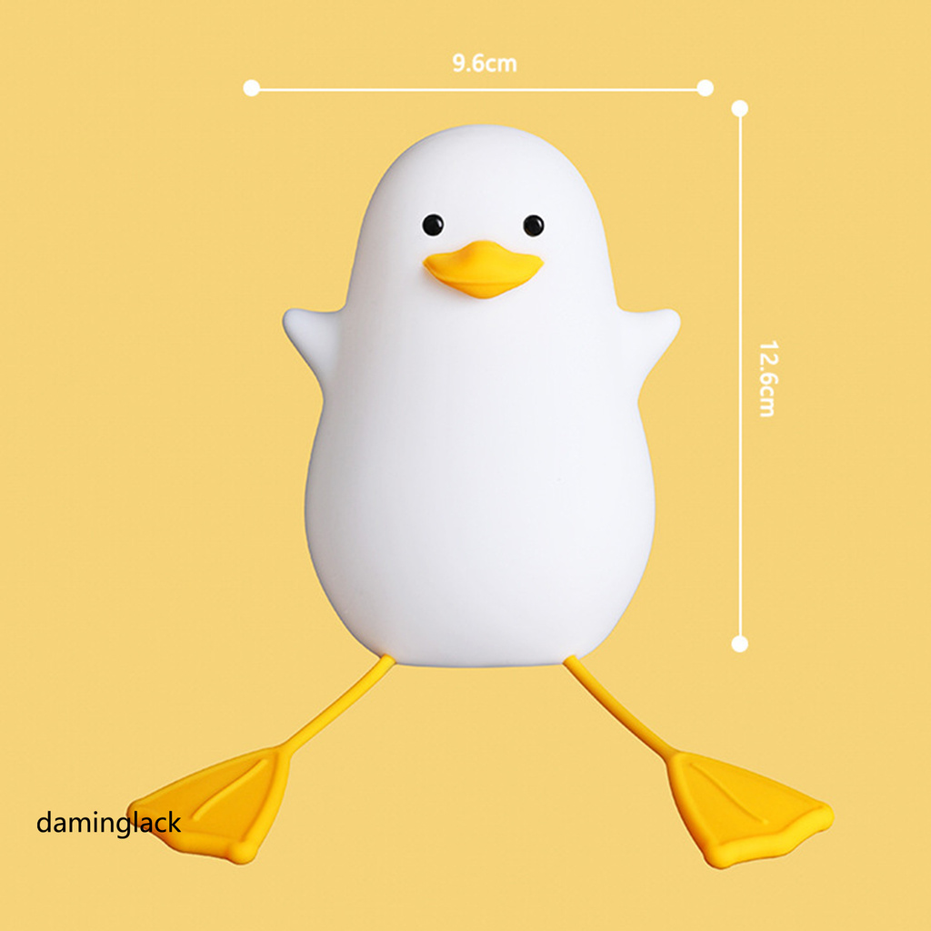 daminglack Duck Shape LED Lamp Silicone Touch Night Light for Home Decor