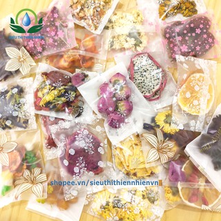 14 loại Trà hoa quả sấy khô gói nhỏ nguyên vị chi bản, cúc bách nhật, bách hợp, đào, tâm sen, sung, chanh, lê, lưu ly