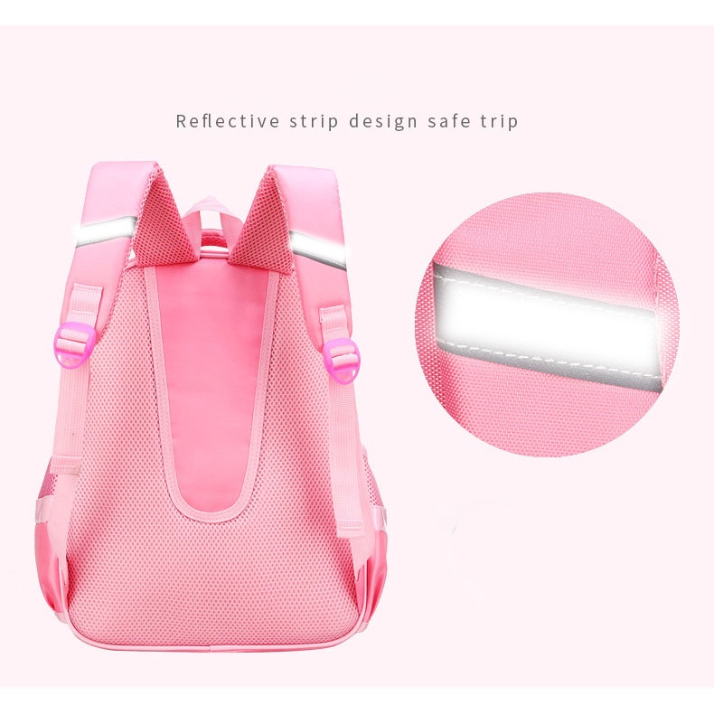 Ba Lô Da PU Hình Mèo Đen / Hồng Đáng Yêu Cho Bé Gái 6-12 Tuổi