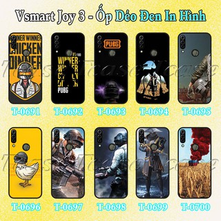 Ốp lưng vsmart joy 3 dẻo đen in hình bst game pubg mobile