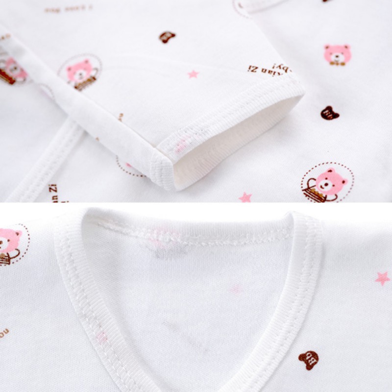 Set áo cotton cổ chữ V kèm quần dài đáng yêu cho trẻ sơ sinh