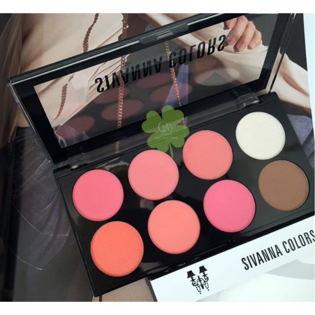 Phấn má hồng kèm tạo khối 8 ô sivana colour ultra bám màu siêu bền [ HÀNG CAO CẤP THÁI LAN ] | BigBuy360 - bigbuy360.vn