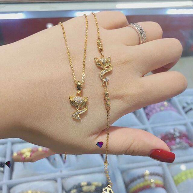 Bộ hồ ly bạc xi vàng