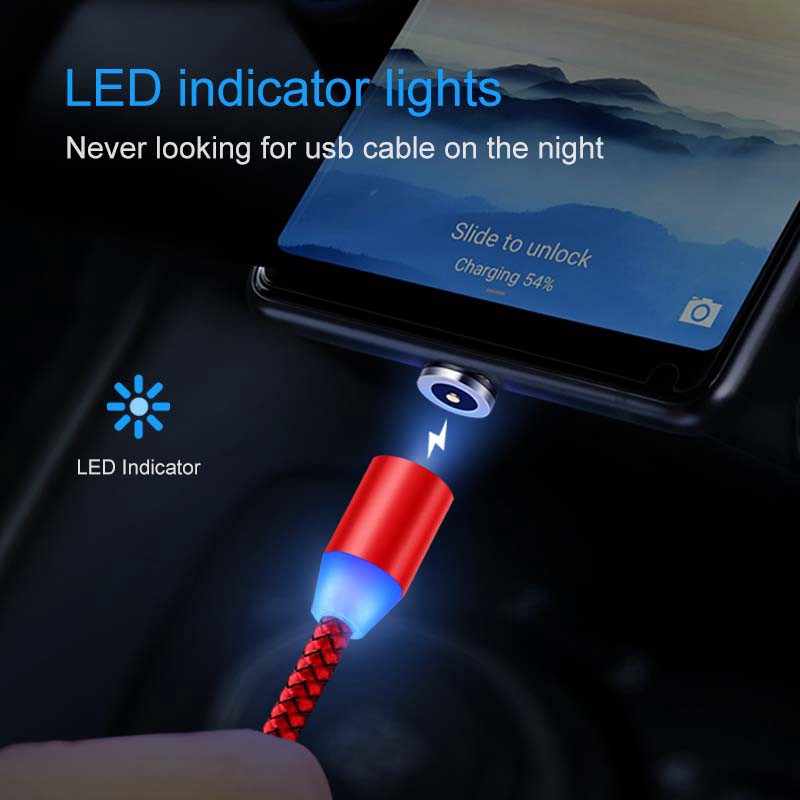 Sale 70% Cáp sạc nhanh nam châm chuẩn Micro USB cho iOS iPhone Android, Black-iphone Giá gốc 30,000 đ - 11F8