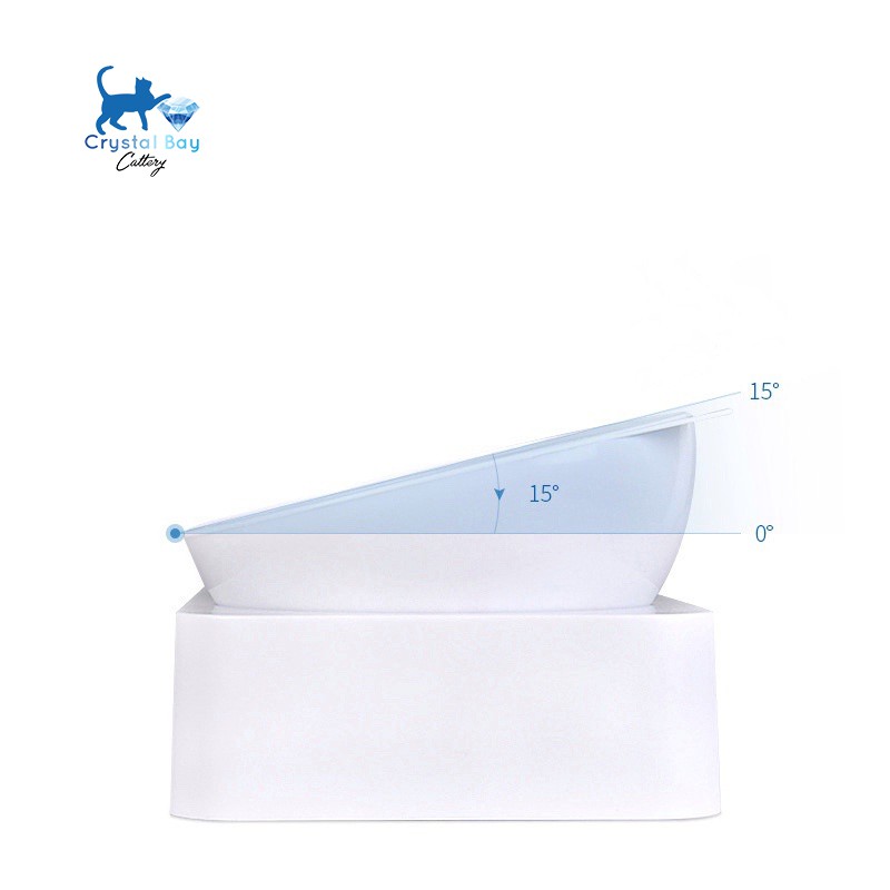 BÁT ĂN NGHIÊNG CHỐNG GÙ KÈM BÌNH NƯỚC TỰ ĐỘNG CHO CHÓ MÈO