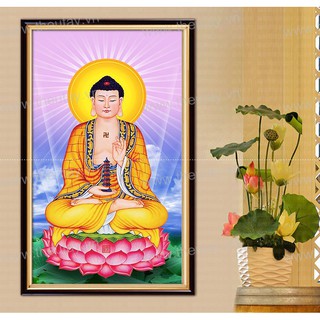 Tranh Đính Đá ABC 3D Nam Mô Dược Sư Lưu Ly Quang Vương Phật D9775 , DF2570 (KHÁCH TỰ ĐÍNH) KT:35X50CM