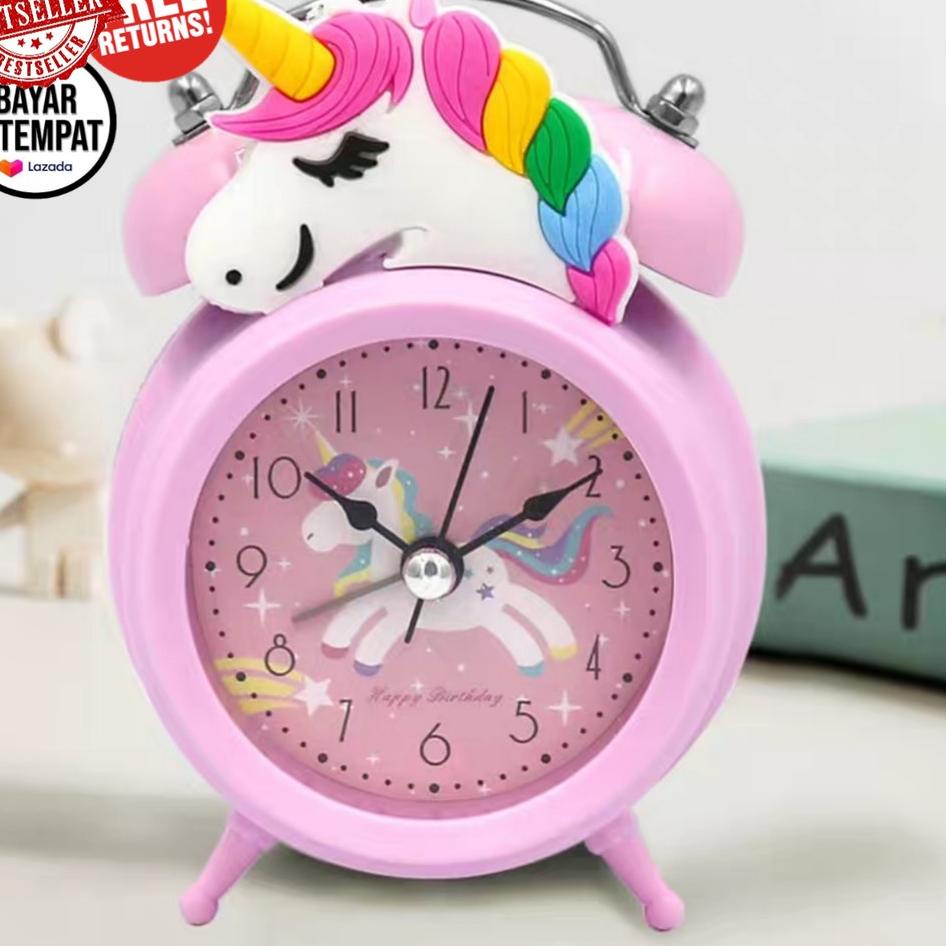 Đồng Hồ Báo Thức Hình Kỳ Lân Hello Kitty Dễ Thương