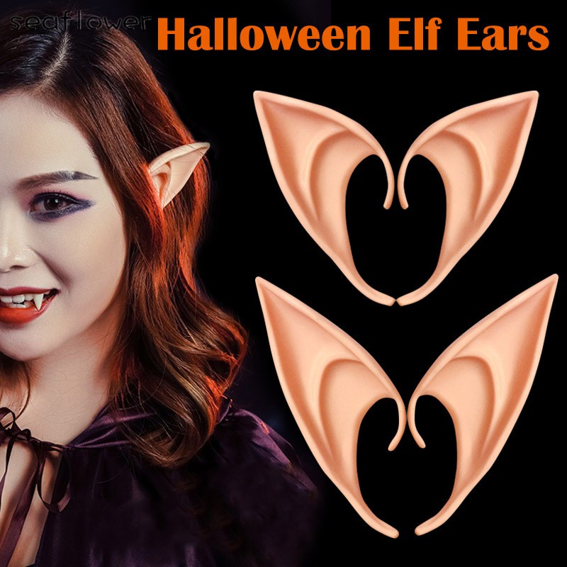 Tai Elf nhọn bằng cao su dùng hóa trang Halloween