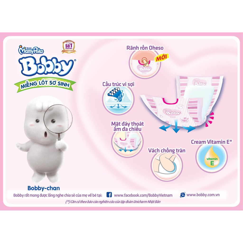 Miếng lót Bobby Newborn 2 - gói 60 miếng