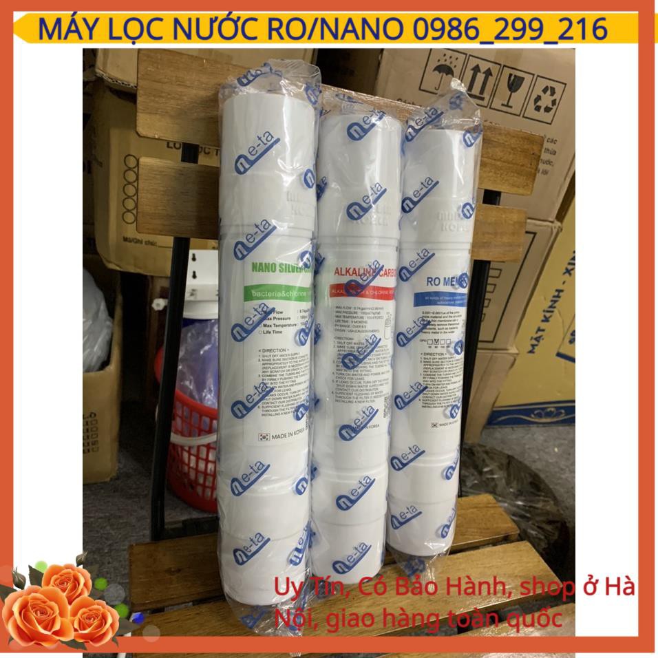 Combo Màng UF, Lõi Nanosiver, Lõi Alkaline carbon Hàn Quốc THAY VỪA CHO MÁY KAROFI/ KANGAROO, KORIHOME...