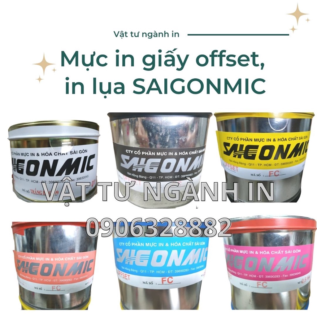 Mực in giấy offset và in lụa Hiệu Sài Gòn Mic