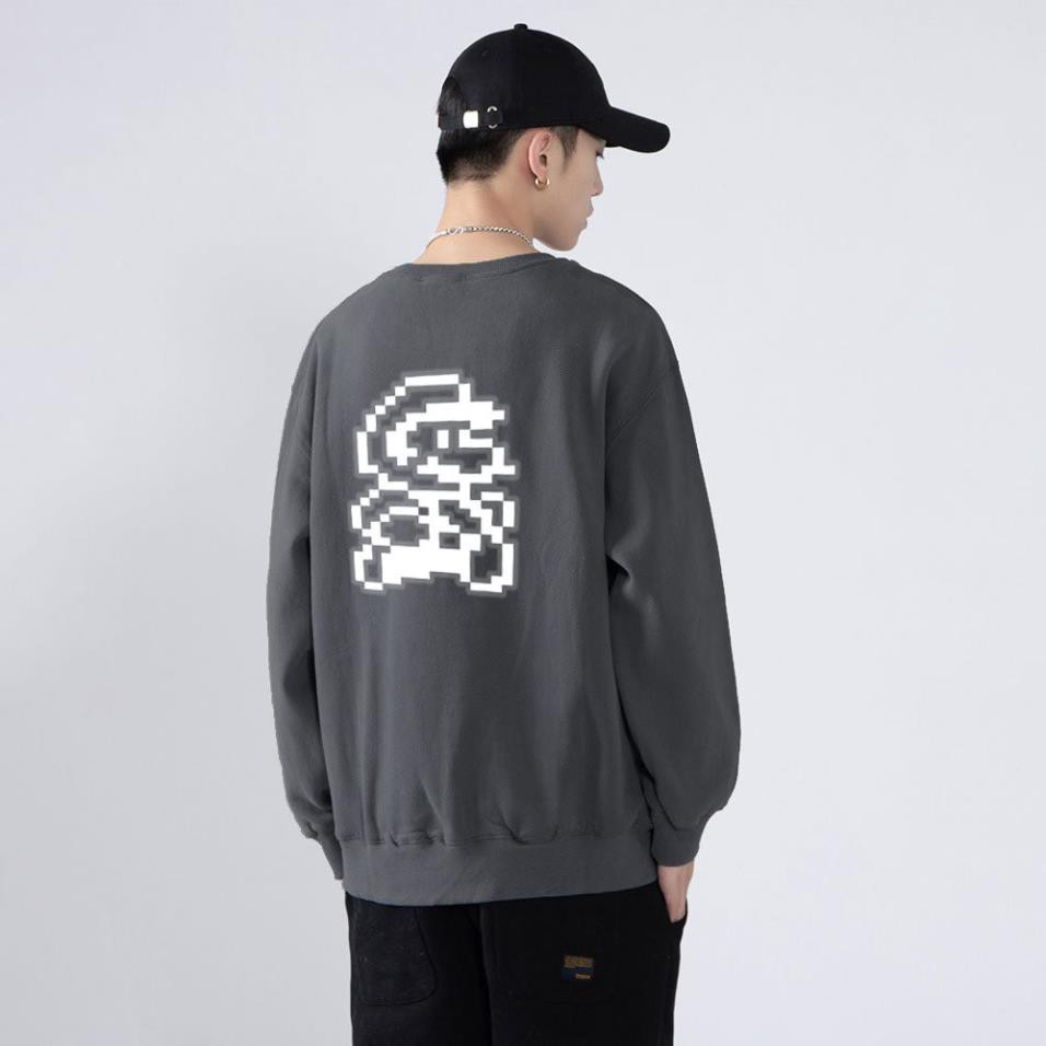 Áo Sweater Mario Phản Quang Unisex Freesize Dưới 75 Kg AS10