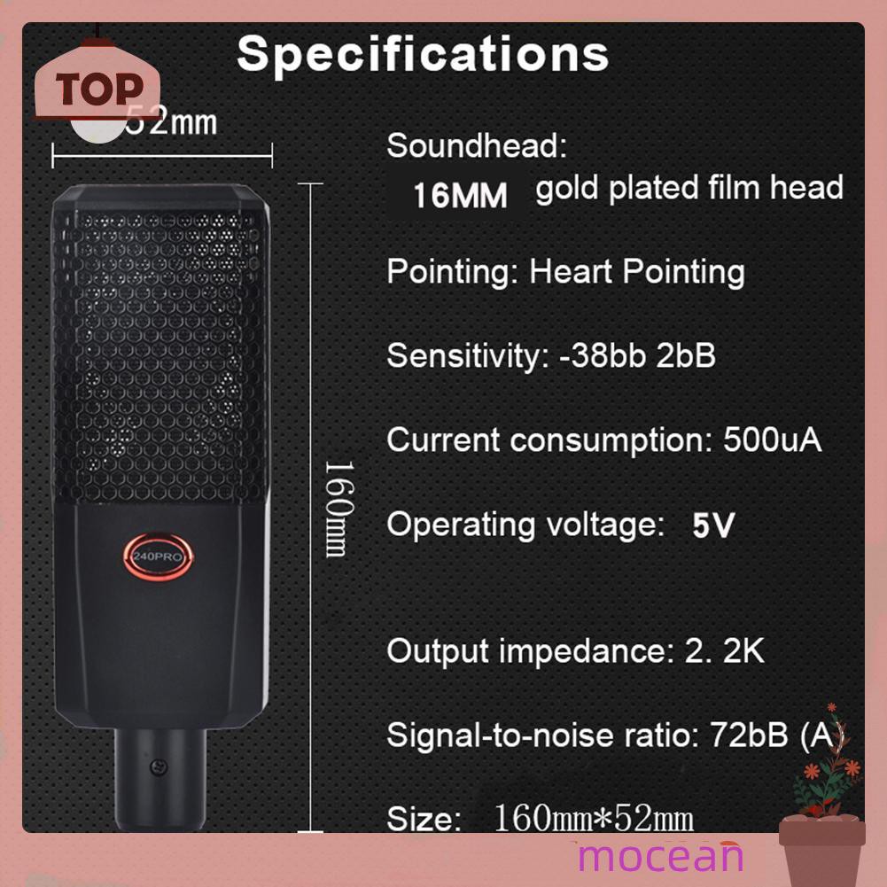 Bộ Mic Thu Âm Chống Ồn 240pro Cho Studio