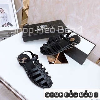 Sandal giọ vs tag đen đế bằng fullbox
