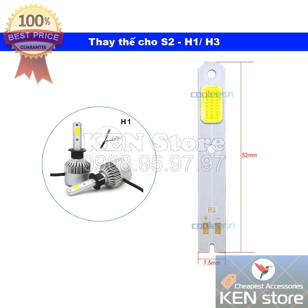 Bóng led, chip led, nhân led COB thay thế cho bóng led C6 S2 15W