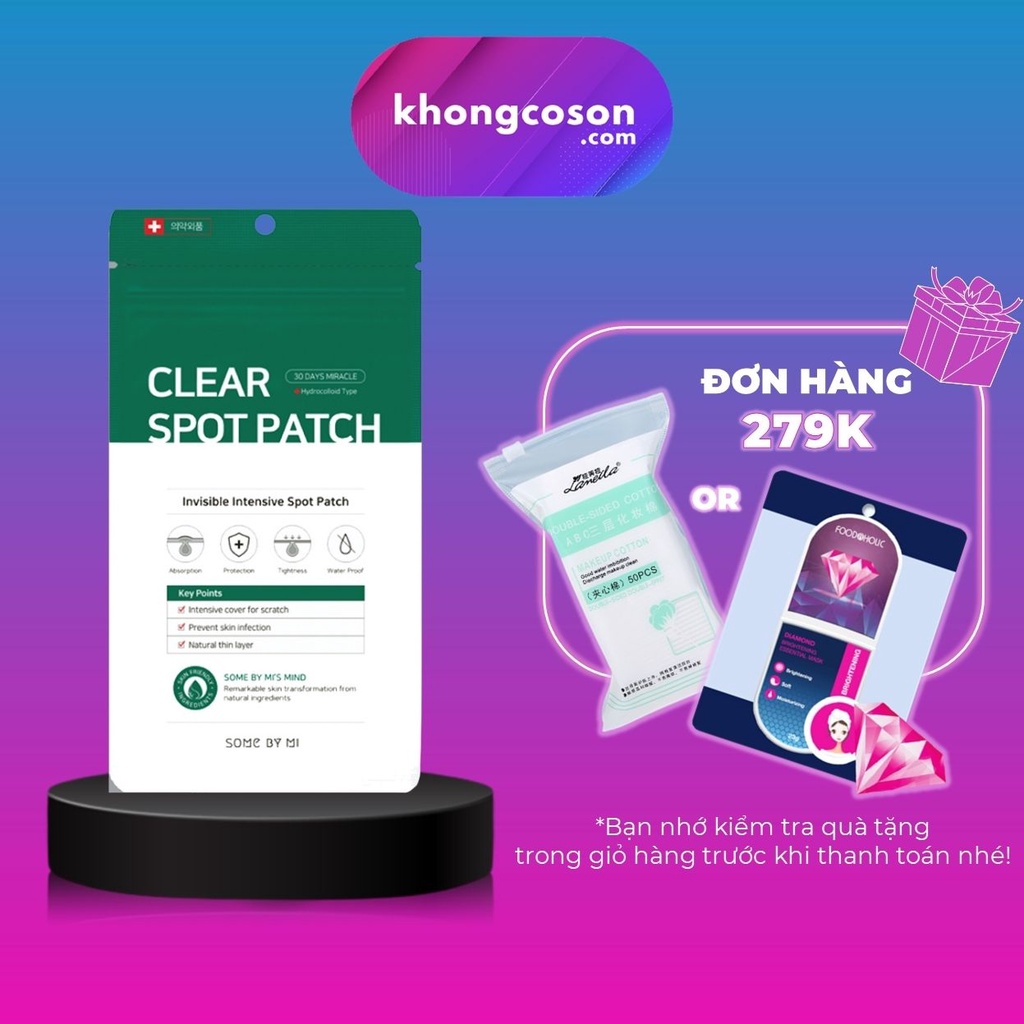 Miếng Dán Giảm Mụn Some By Mi Clear Spot Patch (Set 18 miếng) - Khongcoson