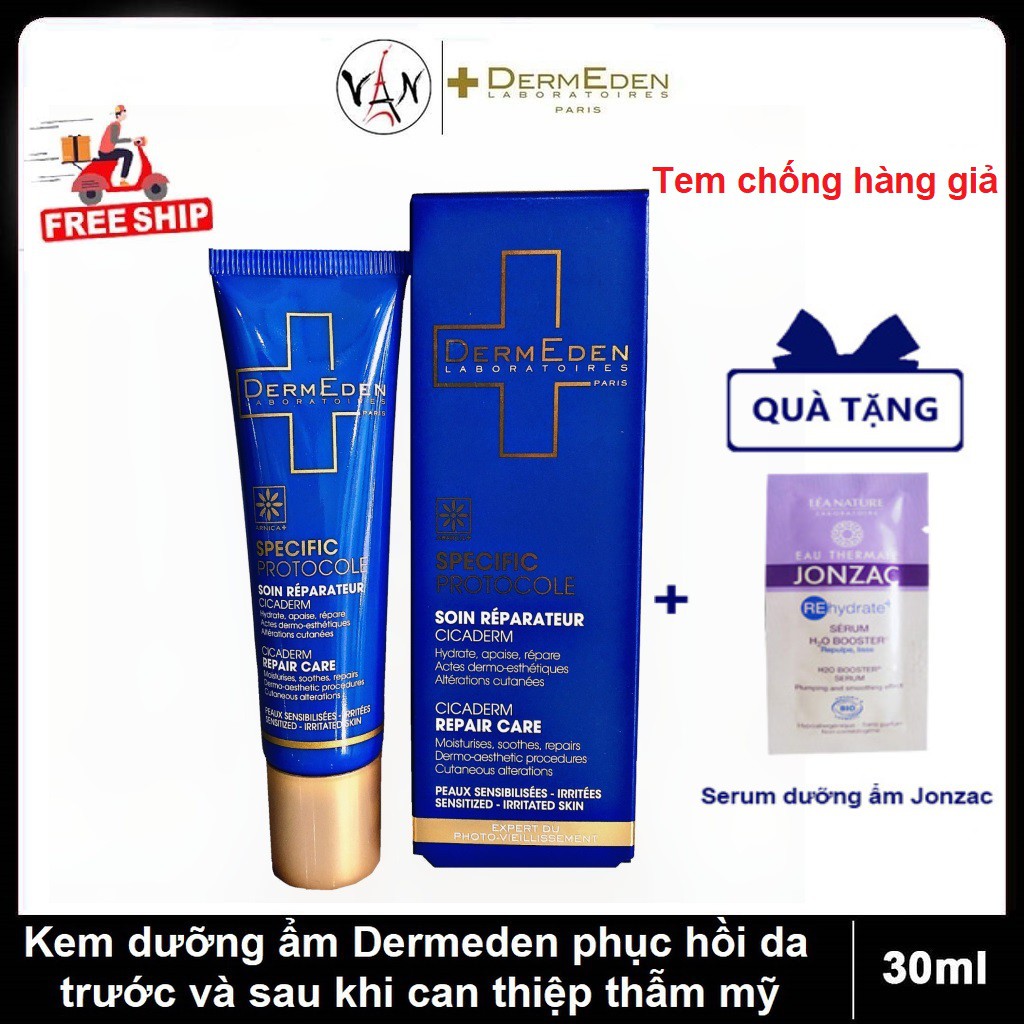 [Tem chính hãng] Kem Dưỡng Ẩm Dermeden Phục Hồi Da Trước Và Sau Khi Can Thiệp Thẩm Mỹ 30Ml