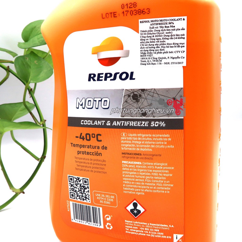 Nước làm mát động cơ Repsol Moto Coolant And Antifreezer 1L