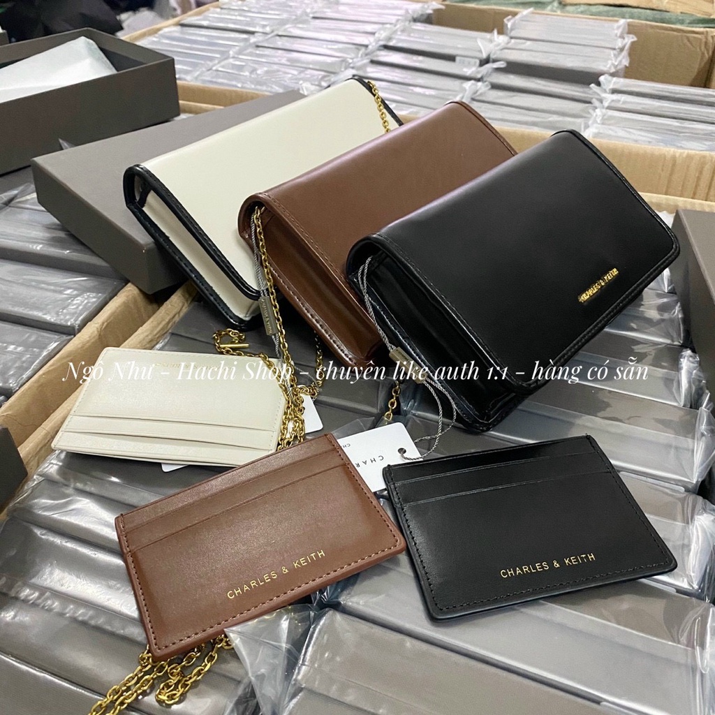 Túi Xách Nữ [FullBox] Clutch Nữ Da Trơn Kèm Ví Card Holder