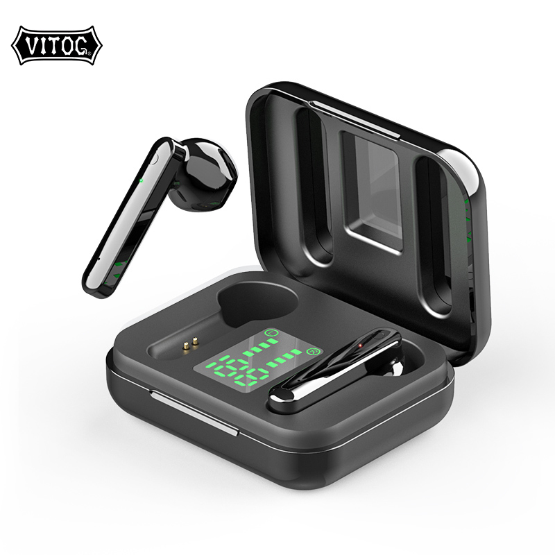 Tai nghe bluetooth 5.1 không dây Vitog TWS âm thanh nổi hifi chống thấm nước khử tiếng ồn | BigBuy360 - bigbuy360.vn