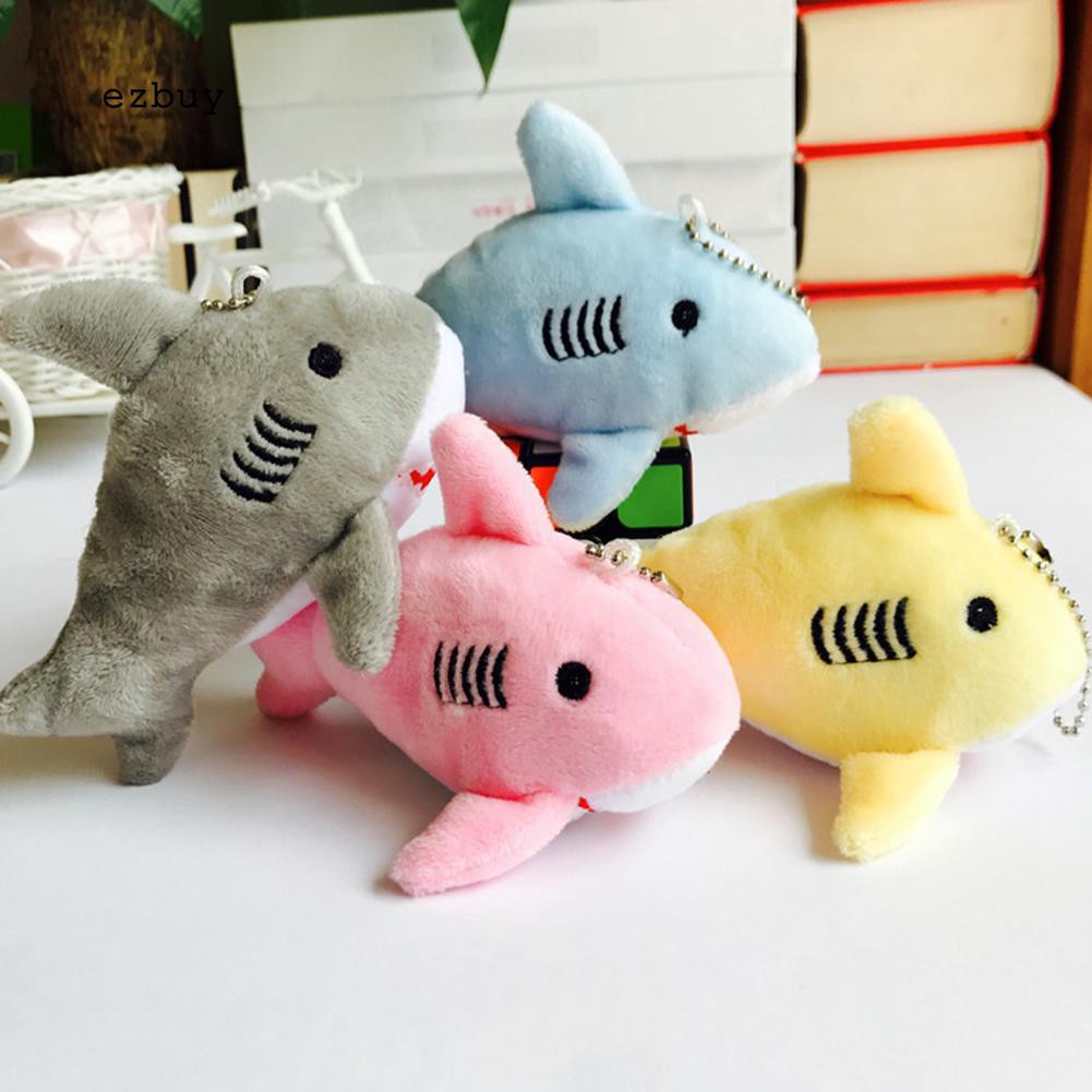 Thú nhồi bông hình cá mập 12cm dùng trang trí móc khóa xinh xắn