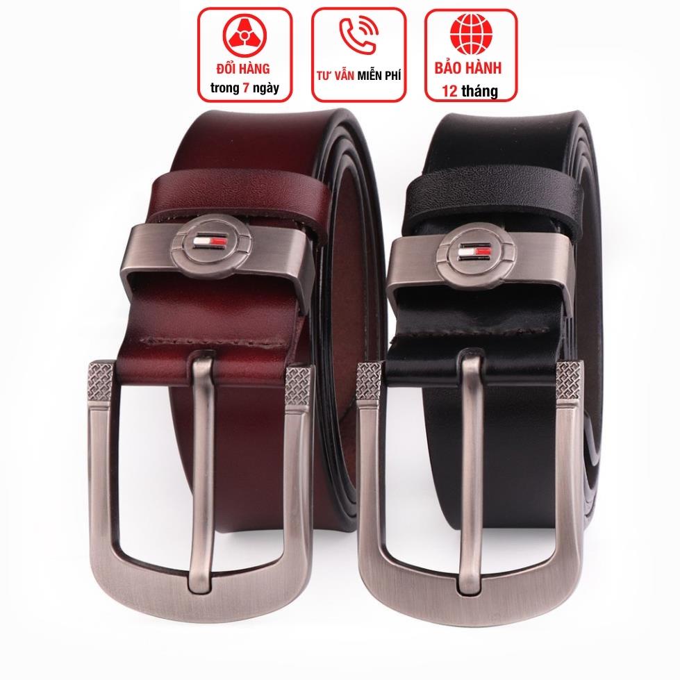 Thắt lưng nam T.O.M.MY  da nguyên miếng cam kết da thật 100%, dây nịt da nam Cao Cấp DN507