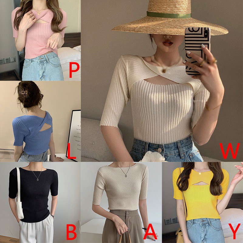 Áo Sweater Tay Lỡ Dáng Ôm Kiểu Hàn Quốc Thời Trang Mùa Xuân Năng Động