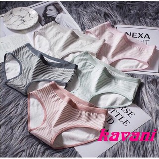 Quần lót nữ dễ thương quần chip cotton kẻ đồ lót nữ sexy đẹp QL09