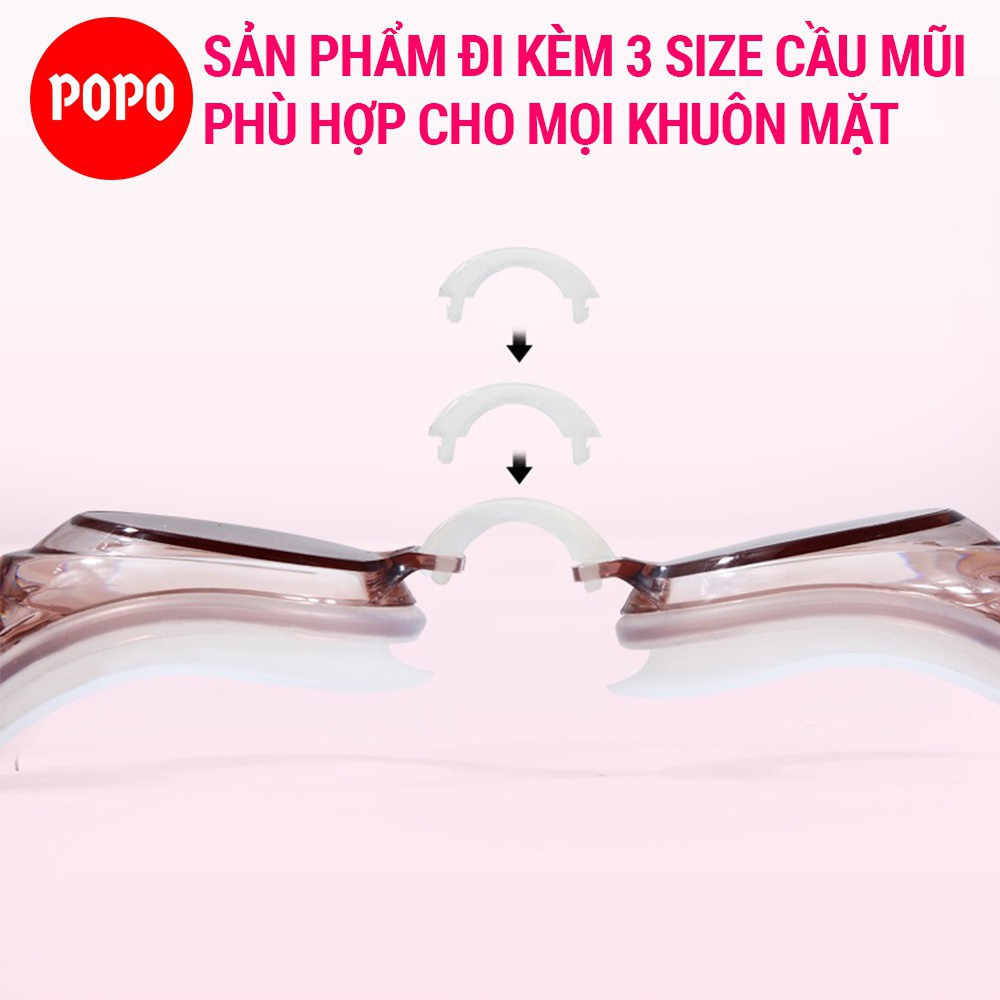 Kính bơi cận có độ thị 1,5 đến 8.0 POPO 5100XANH người lớn nam nữ trẻ em trên 6 tuổi, chống UV