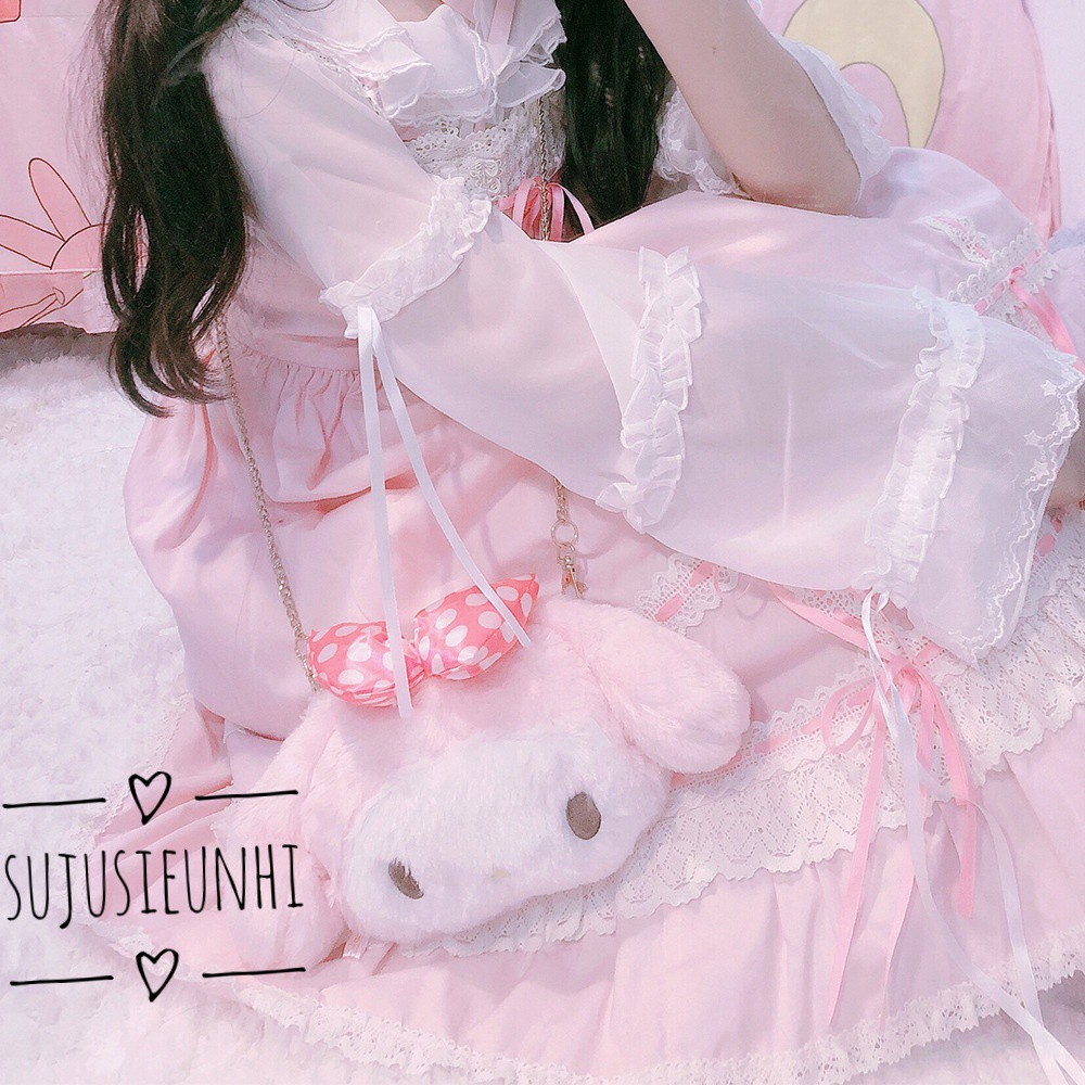 Túi đeo chéo thỏ bông lolita dễ thương