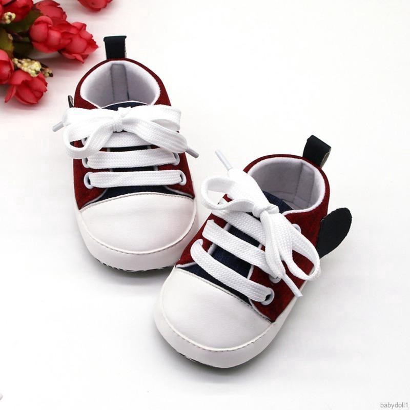 Giày Vải Cotton Đế Mềm Chống Trượt Cho Bé Tập Đi