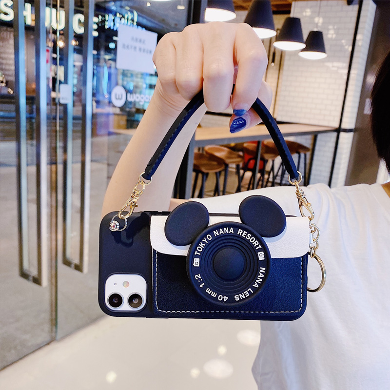 Ốp điện thoại 3d camera minnie mickey Pocket Card cho oppo A57 A59 A71 A83 A3S A5S A12 A12E realme c1 c2 c3 reno 2 z 2z 2f 3 phone case | BigBuy360 - bigbuy360.vn