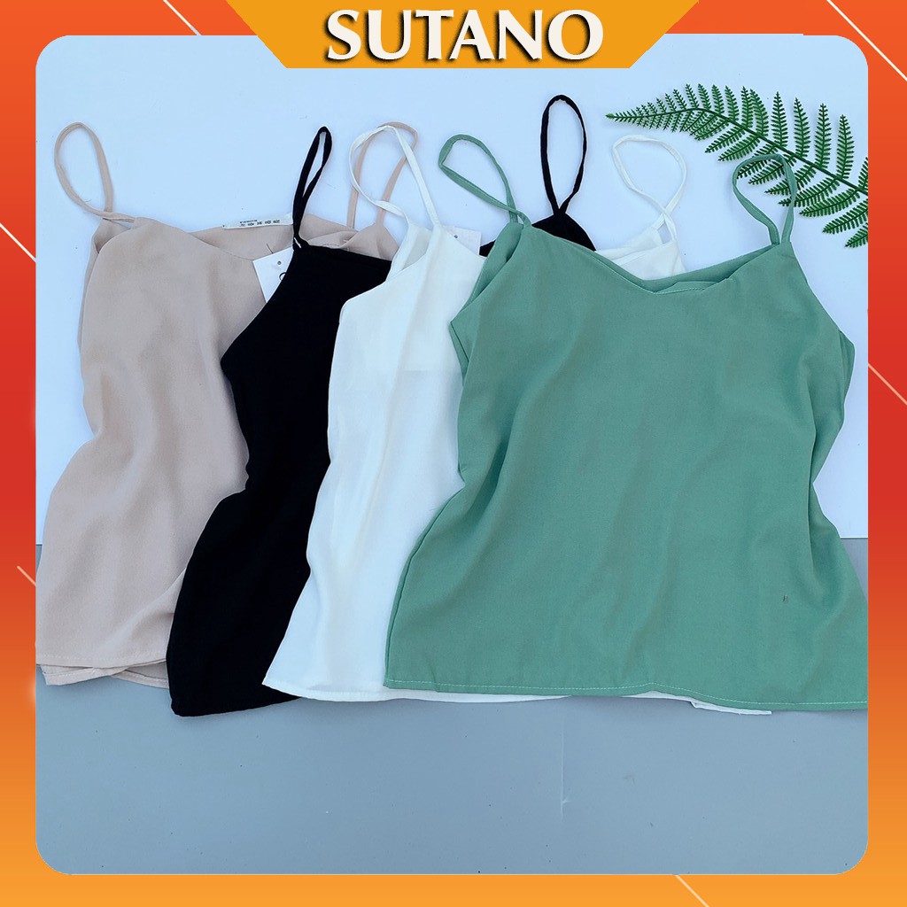 Áo 2 dây đũi lụa - áo hai dây thời trang nhiều màu cao cấp A369 SUTANO | BigBuy360 - bigbuy360.vn