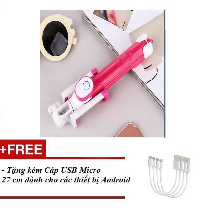 Gậy tự sướng Bluetooth 3 trong 1 kèm chân đế - tặng kèm cáp sạc | BigBuy360 - bigbuy360.vn