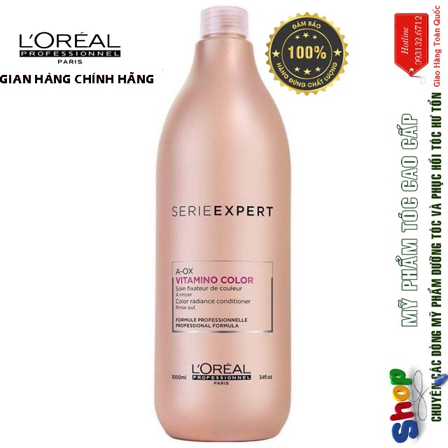 [L'oreal-chính hãng] Dầu xả dành cho tóc nhuộm L'oreal Vitamino Color Conditioner 1000ml