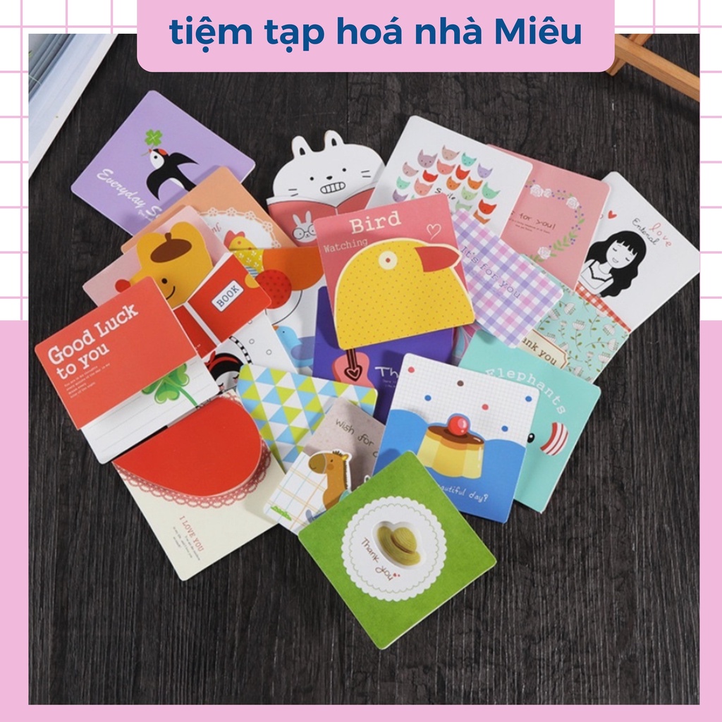 Thiệp chúc mừng sinh nhật, thiệp chúc mừng 20/11, 8/3 dễ thương - tiệm tạp hoá nhà Miêu