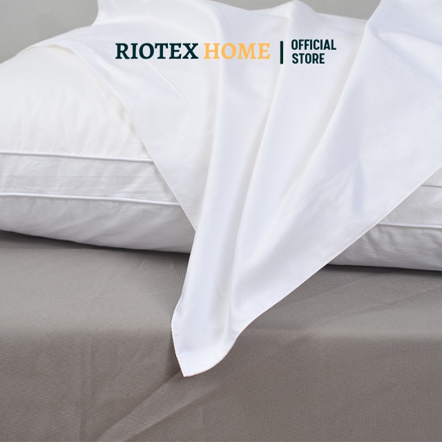 Vỏ gối RIOTEX cotton trắng trơn T300 40x60 và 50x70cm