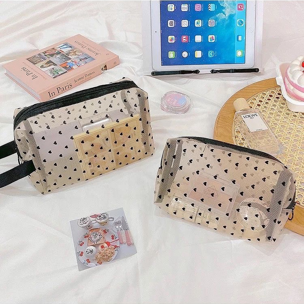 Túi du lịch đựng bút mỹ phẩm đồ trang điểm phong cách Hàn Quốc