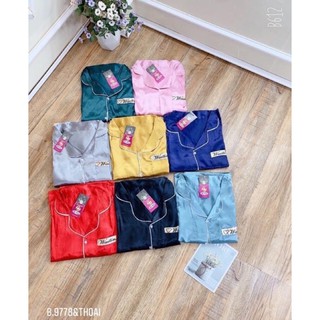 Bộ lụa viền chữ kí Quần+ áo dài B95