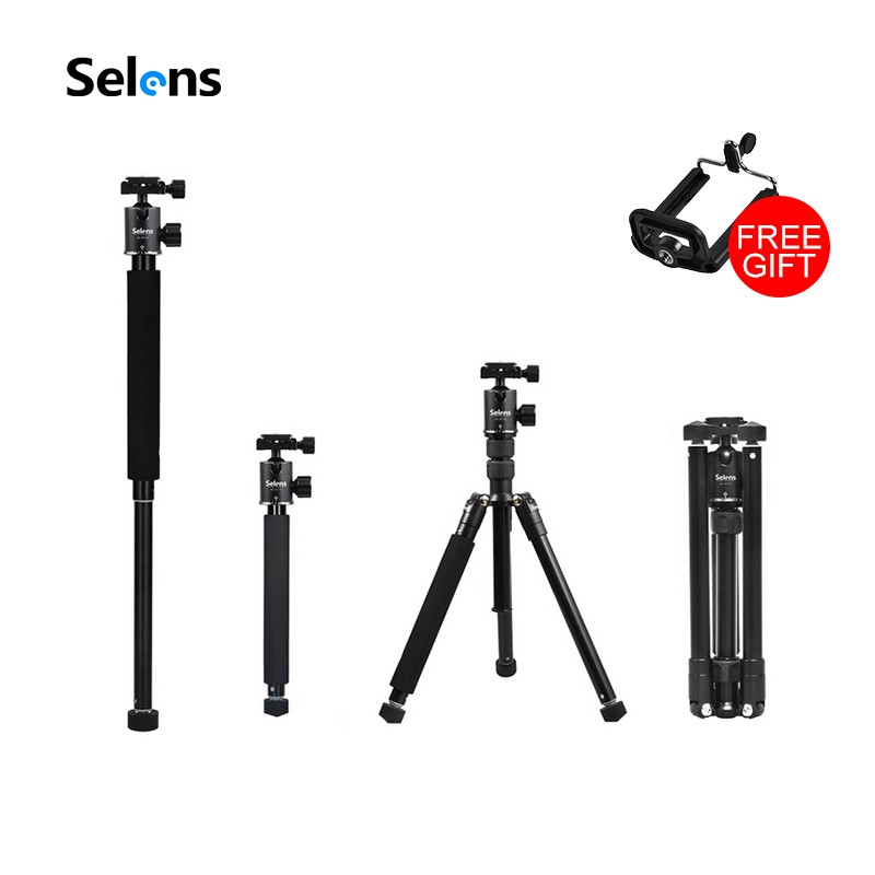 Giá đỡ ba chân Selens T-170 kèm ngàm xoay cho máy ảnh DSLR