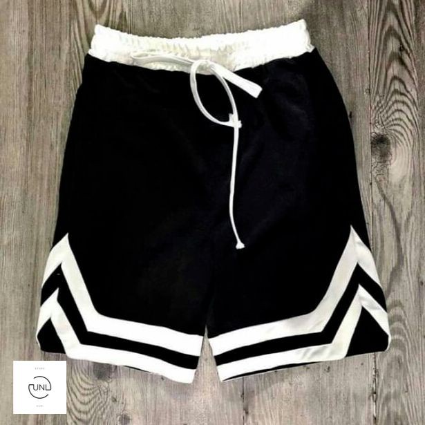 Combo quần 2 quần short thun thể thao ( Quần short 2v unisex line sọc + Quần short 1v unisex sọc có zip kéo ) | Beway