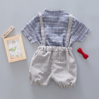 Set yếm sơ mi cho bé trai