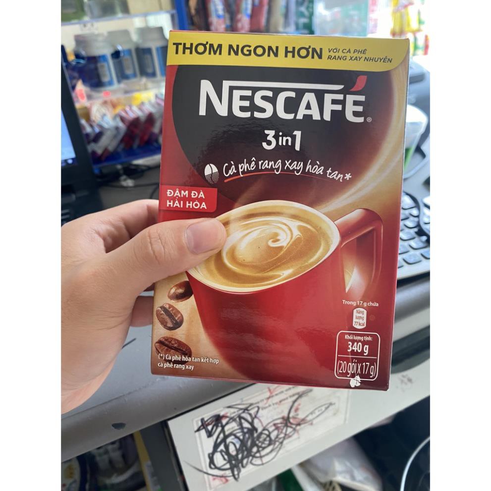 Nescafe 3in1 Cà phê rang xay hòa tan Đậm đà hài hòa ( 17g x 20 gói)