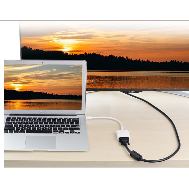 Cáp chuyển Minidisplay/Thunderbolt sang VGA (chuyển từ Macbook, Suface ra LCD) 20Cm UGREEN 10458 (màu trắng)