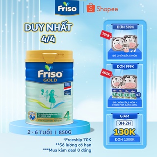 Sữa Bột Friso Gold 4 850g Dành Cho Trẻ Từ 2 - 6 Tuổi