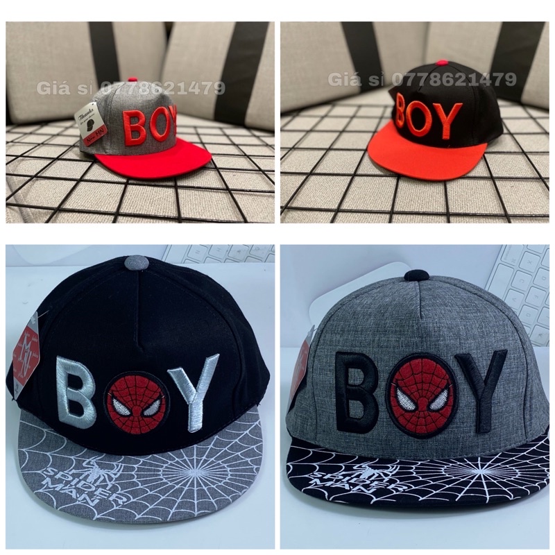 Mũ dành cho bé trai - nón HipHop Snapback BOY trẻ em 2 tuổi đến 7 tuổi